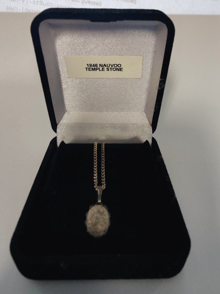 Vintage 1846 Nauvoo Temple Stone Pendant Necklace - Unique Historical Relic Jewelry