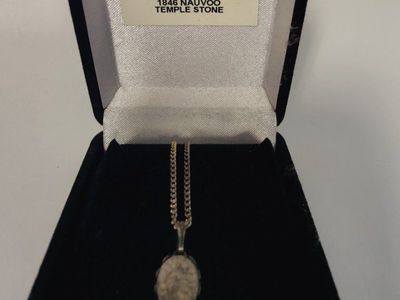 Vintage 1846 Nauvoo Temple Stone Pendant Necklace - Unique Historical Relic Jewelry