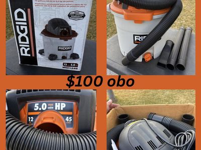 Ridgid 12 Gallon Shop Vac (WD1245) Brand New