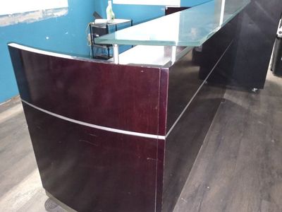 FREE - Commercial Reception Desk w/ Glass Top