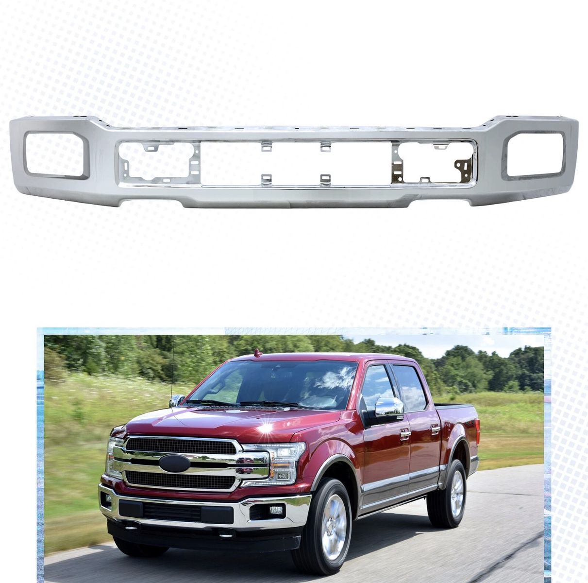 OEM Ford F-150 Front Bumper Chrome 2018-2020 Models New