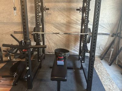 Sorinex Dark Horse Commercial grade Power Rack + 700+ lbs Weights + Tons of Accessories - $1,000