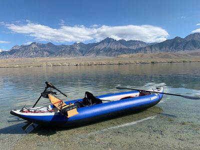 Sea eagle 480X 3 person Inflatable Kayak with Minn Kota 5 speed Endurance 30 trolling motor.
