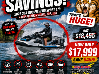 2025 Sea-Doo FishPro Sport 170 + Premium Audio + iDF + iBR – $17,999