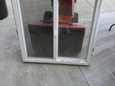 White Sliding Window with Frame and Screen - Used