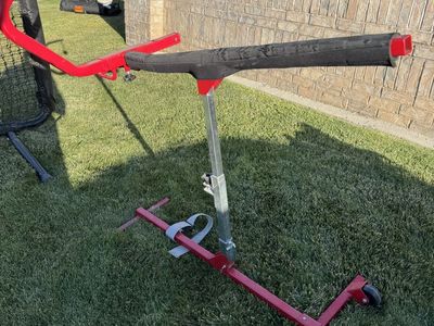 Red Baseball Hitting Trainer Equipment Used Good Condition
