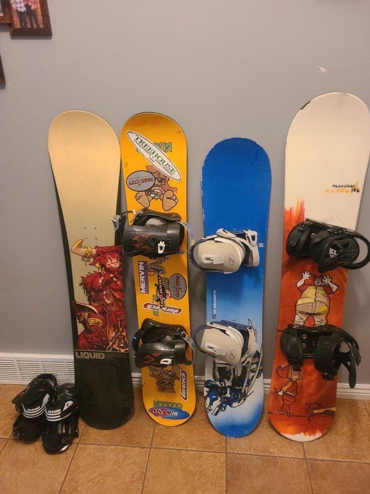 125-138cm snowboard and you choose new or used bin