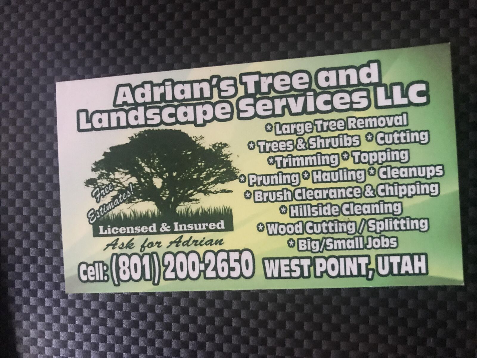 Adrians tree and landscaping services