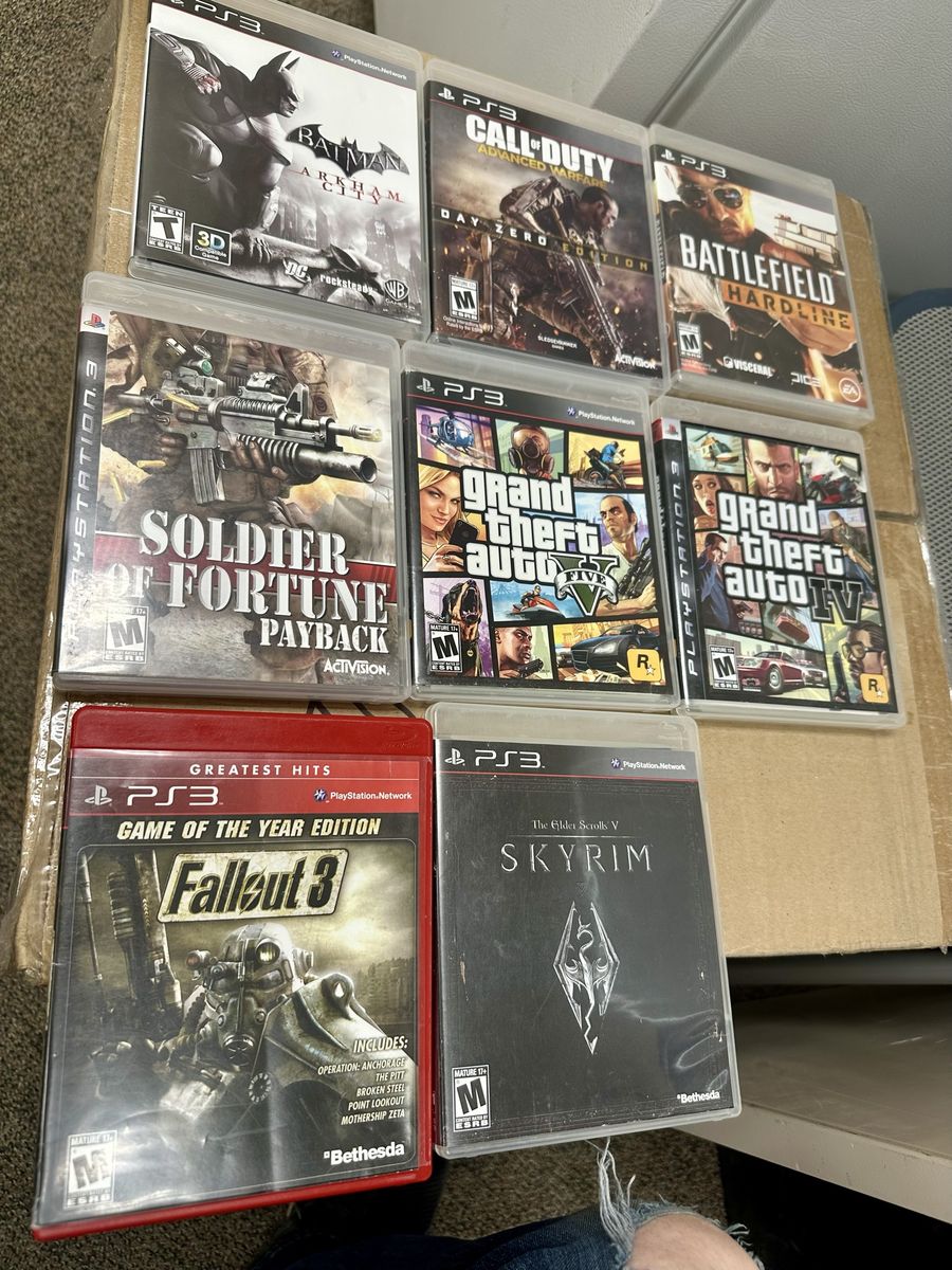 PS3 Game Lot - Skyrim, Fallout 3, GTA 4, GTA 5, and more