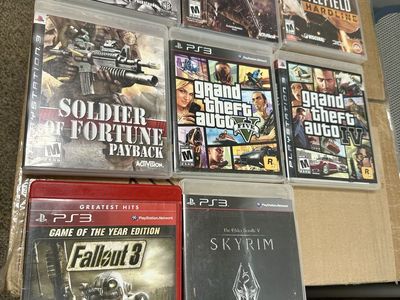 PS3 Game Lot - Skyrim, Fallout 3, GTA 4, GTA 5, and more