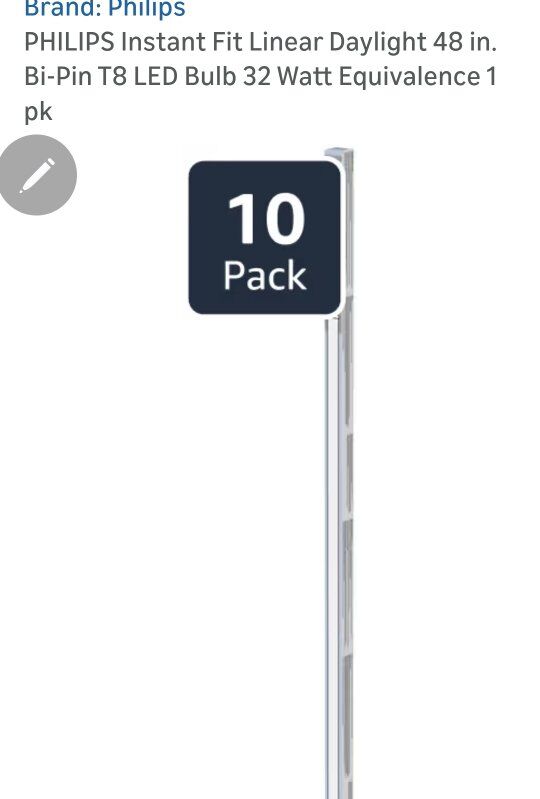 Phillips 48 " LED Replacement Bulbs 10pk