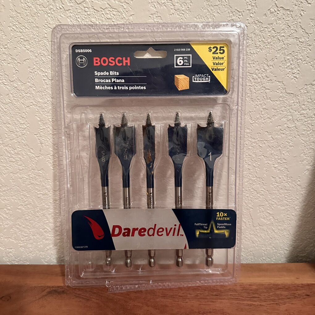 Bosch Daredevil 5pc Spade Bits