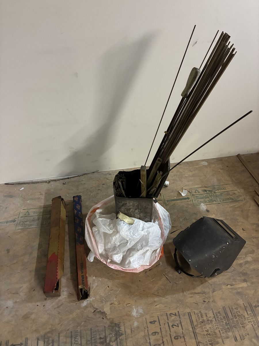 Welding Rods Assortment with Torch Brazing Box and Welding Helmet