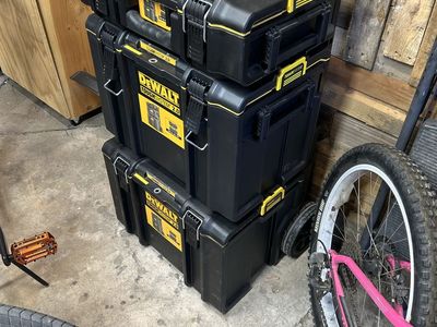 DEWALT TOUGHSYSTEM 2.0 3-Piece Rolling Tool Box Storage System w/ Lids & Wheels