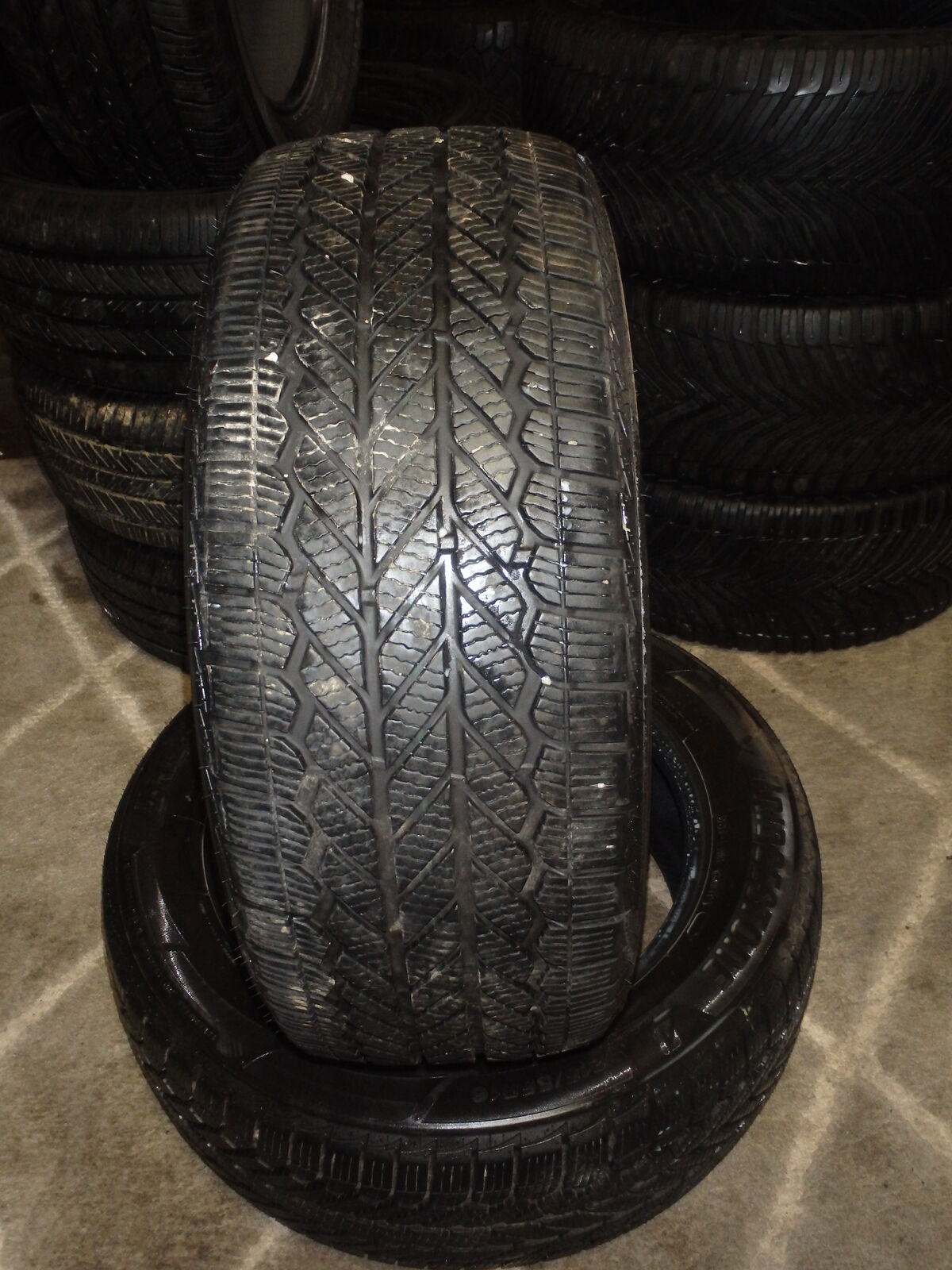 215/55R16 BRIDGESTONE WEATHERPEAK PAIR OF TWO USED TIRES