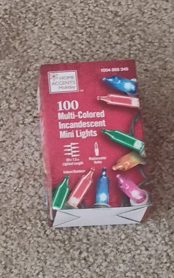 Home Accents Holiday 100 Multi-Colored Incandescent Mini Lights, 20.75ft Indoor/Outdoor