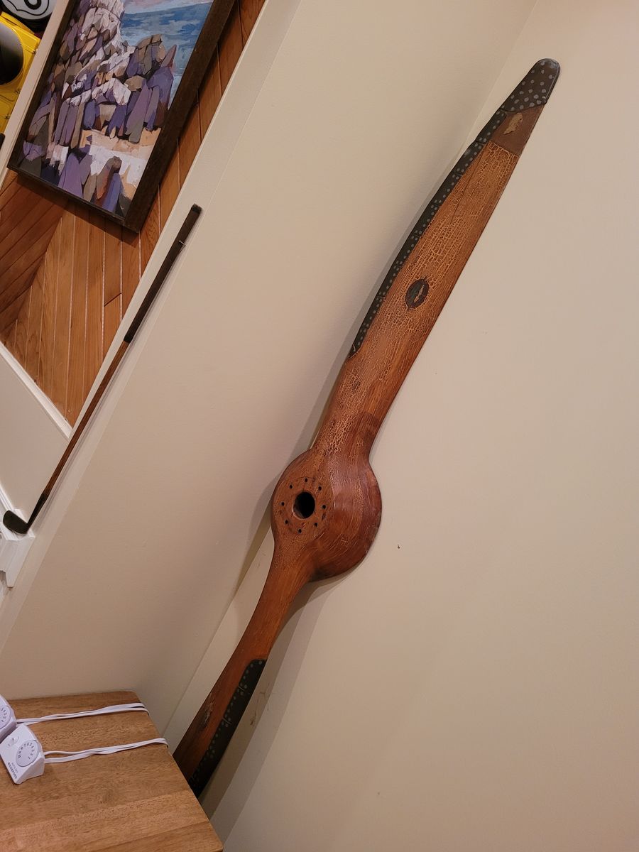 1919 Gardner Wood and Brass Airplane Propellor