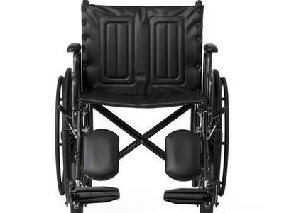 20" Bariatric Wheelchair, Removable Desk-Length Armrests and Elevating Leg Rests