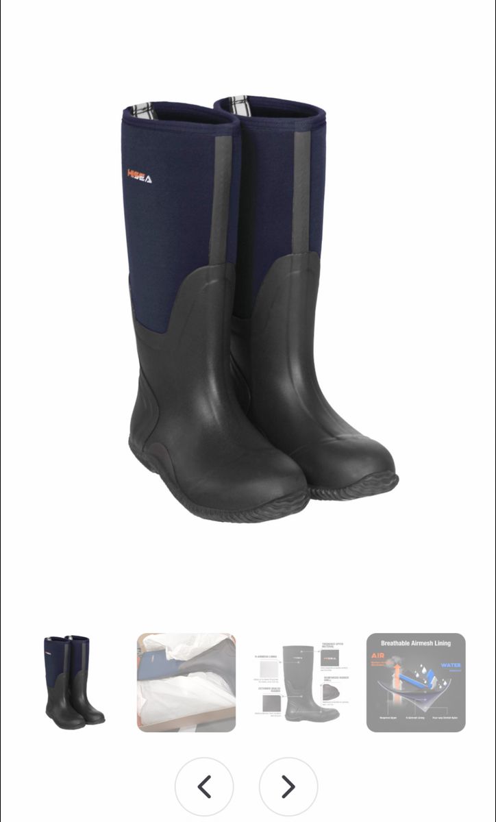 HISEA men’s rain boots size 9