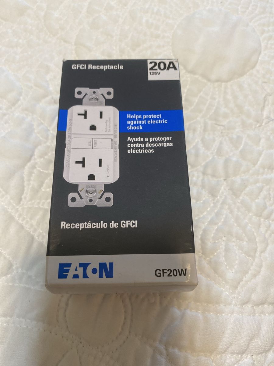 Eaton GF20W 20A 125V GFCI Receptacle - White, Electrical Shock Protection(I have 2)