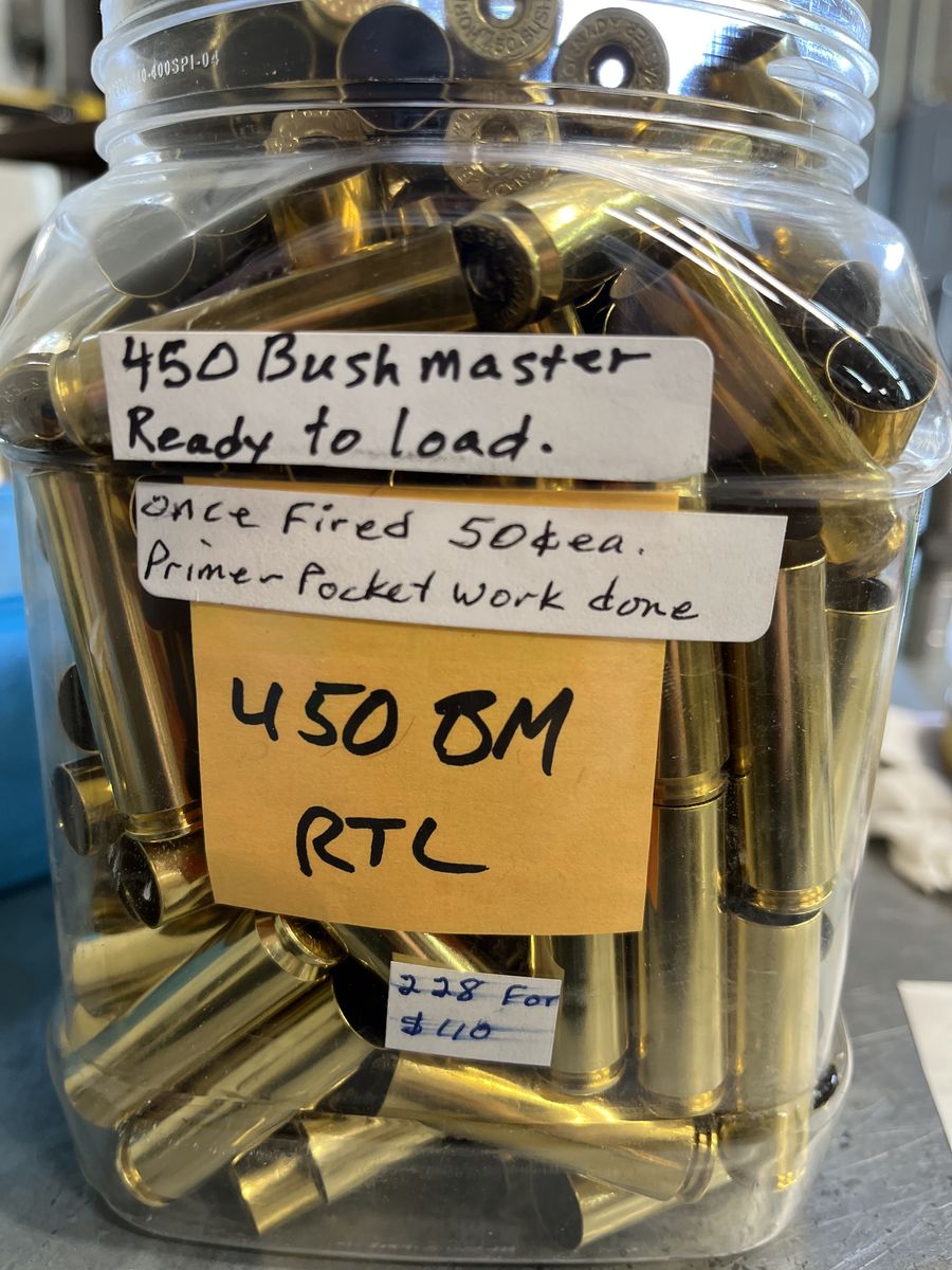 450 Bushmaster Brass. New And Used.