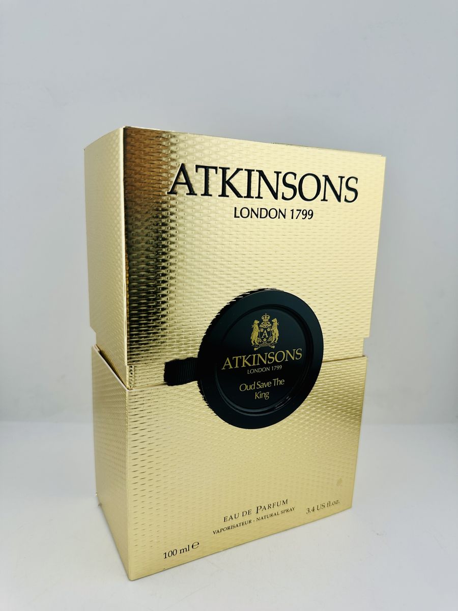 EMPTY Atkinsons Oud Save The King Bottle 100ml 3.4oz w/ Box Display