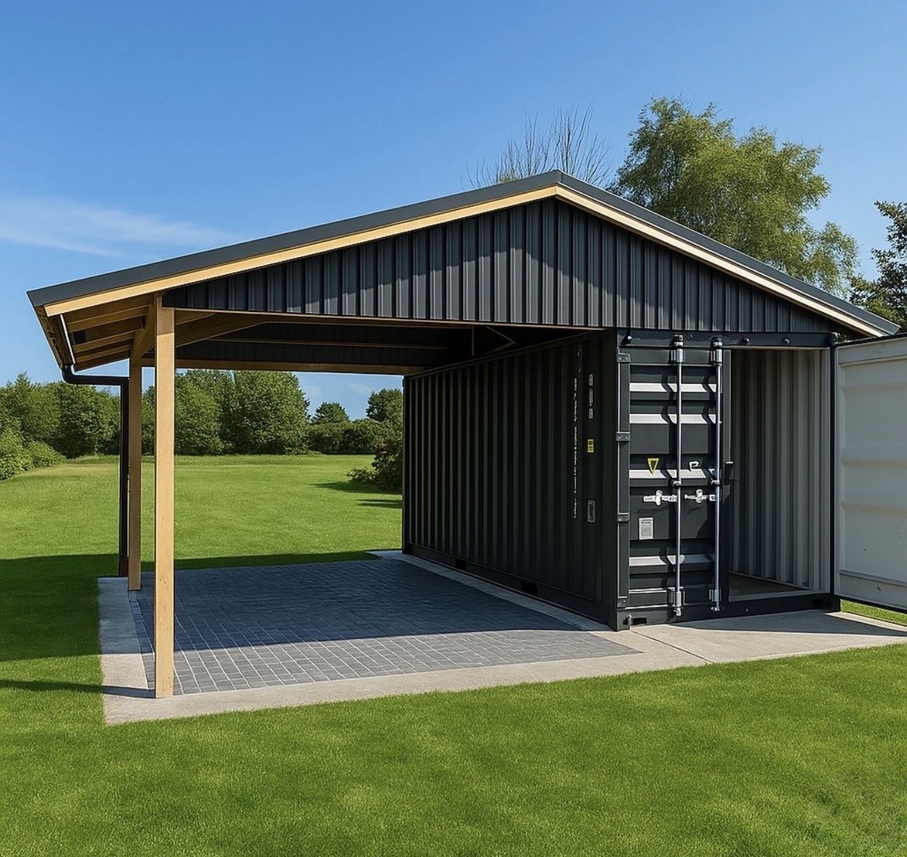Shipping Containers Slate Gray 8x20