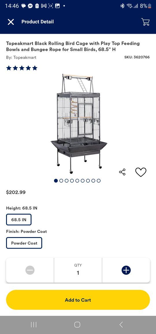 used bird cage