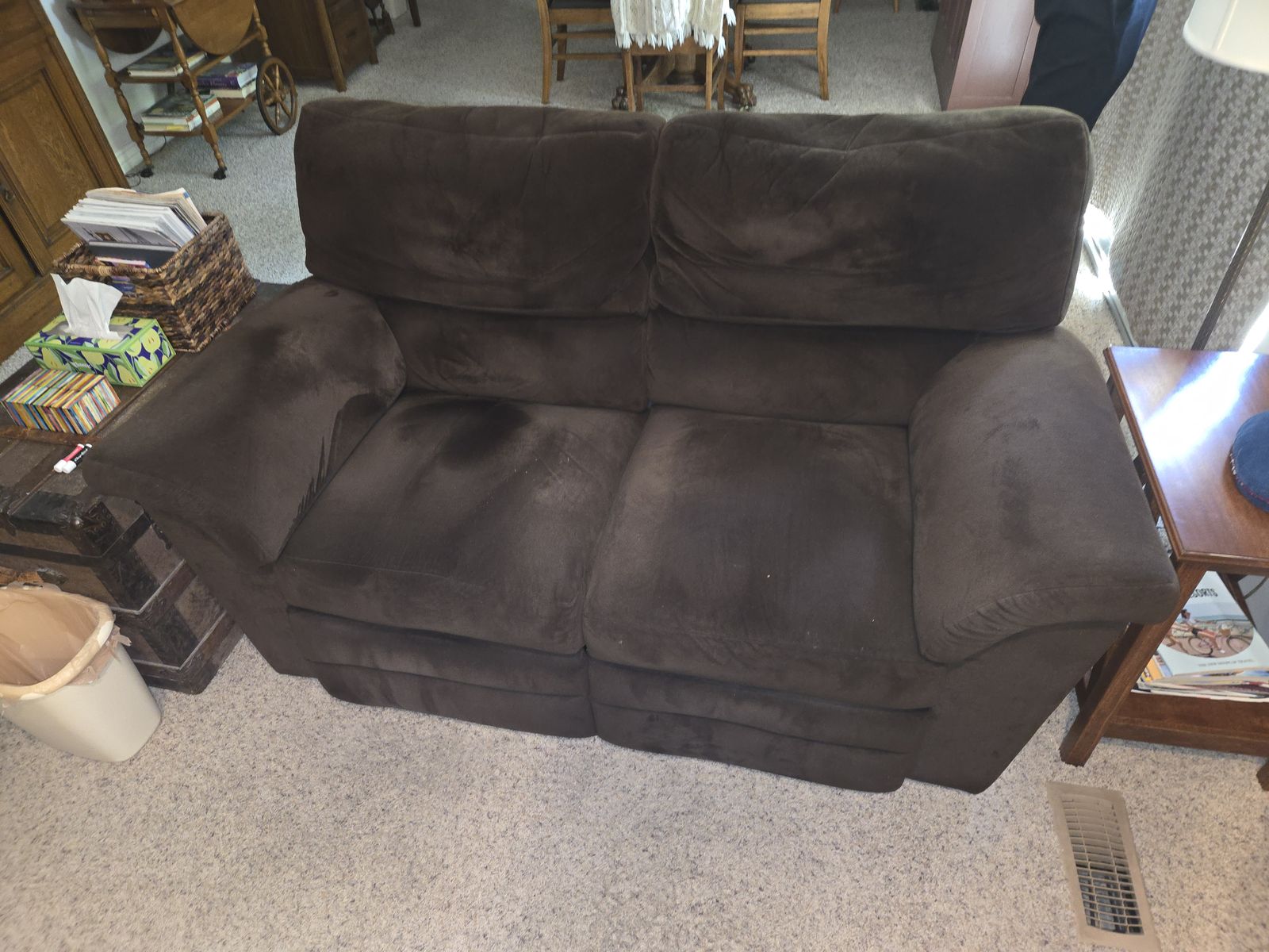 Chocolate Microfiber Couch