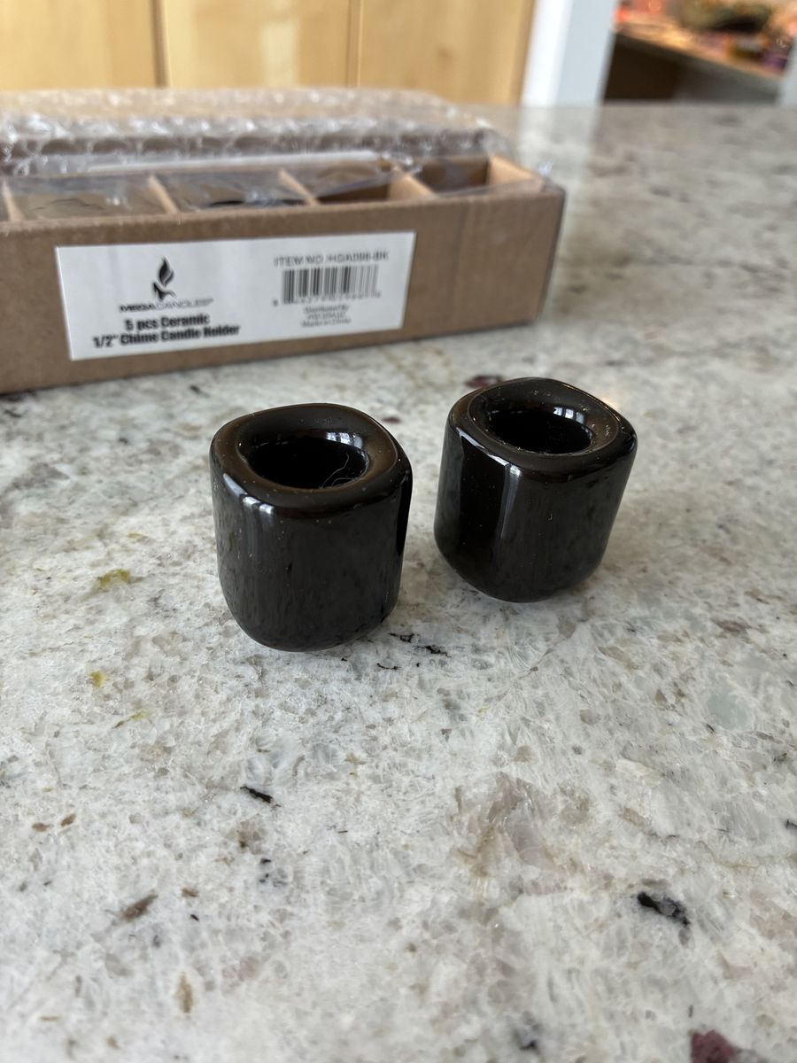 Ceramic 1/2" Chime Candle Holders - 2 Sets of 5