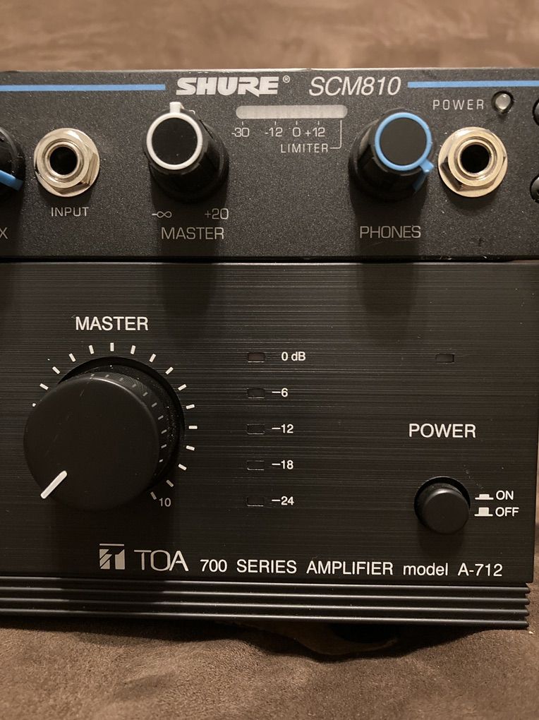 TOA A-712 120W 8 Input Mic Mixer Amp