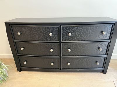 Black Patterned Dresser