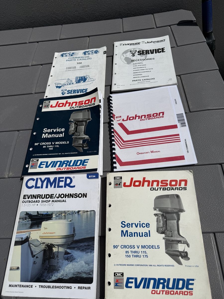 Vintage Johnson & Evinrude Outboard Manuals – 6 Books $60 OBO