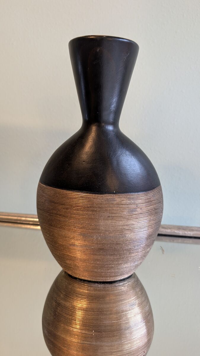 Black and Bronze Vase