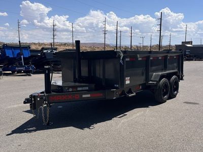 7x14 Maxx-D DTX Dump Trailer - 36" Sides - 17.5K GVWR - 7 Gauge Floor, Hydraulic Jack(s)