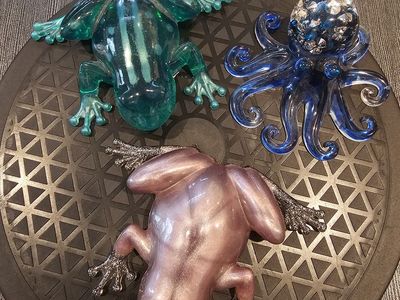 Lot of Resin Animal Figures - Frogs, Octopus, Lizard, Dragons