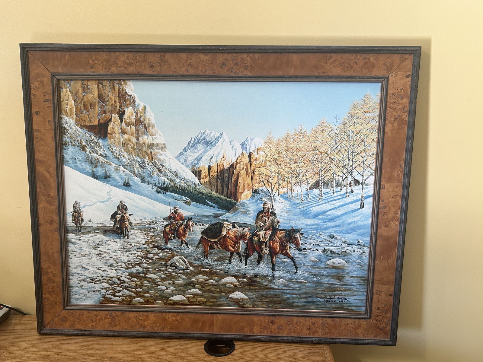"First Snow" by renown artist Robert Hudson