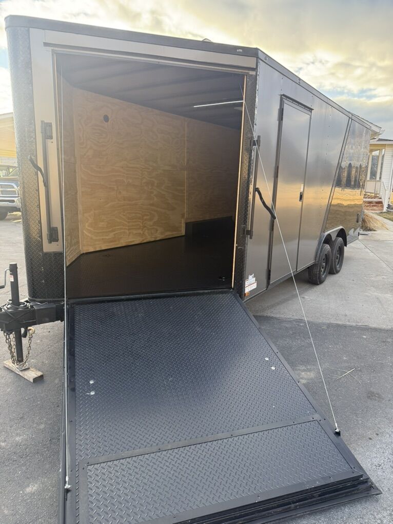 NEW 2026 8.5x22 Enclosed Cargo SnowmoBile trailer