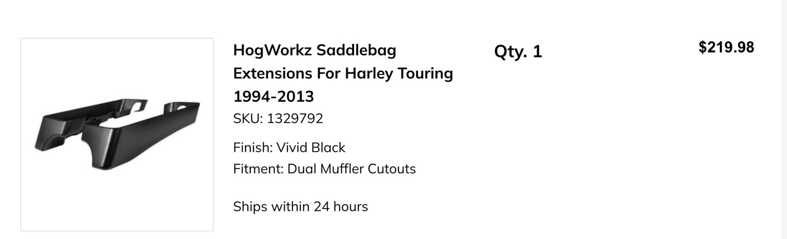 09-13 Harley hardbag extensions