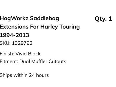 09-13 Harley hardbag extensions