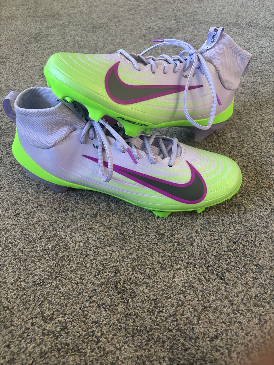 Nike Zoom Air Vapor Pro 1 Purple Green Men’s Size 12 Football Cleats