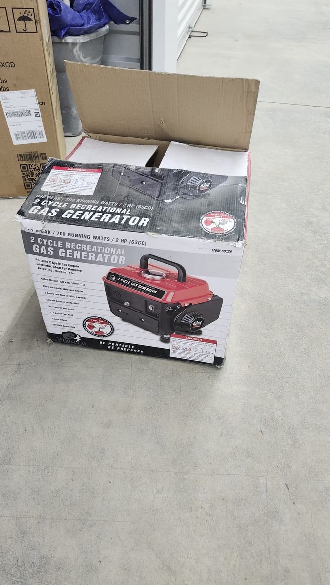 Kincrome 60338 700W 2-Cycle Gas Generator - Portable Power for Camping & Outdoors