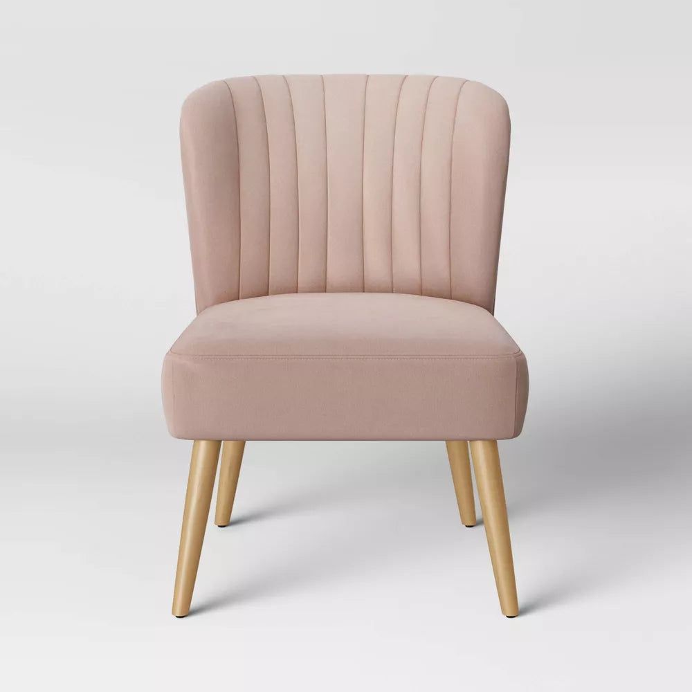 Opalhouse Velvet Slipper Chair - Light Pink