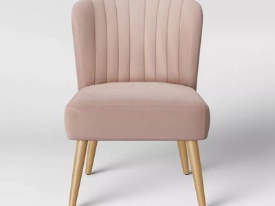 Opalhouse Velvet Slipper Chair - Light Pink