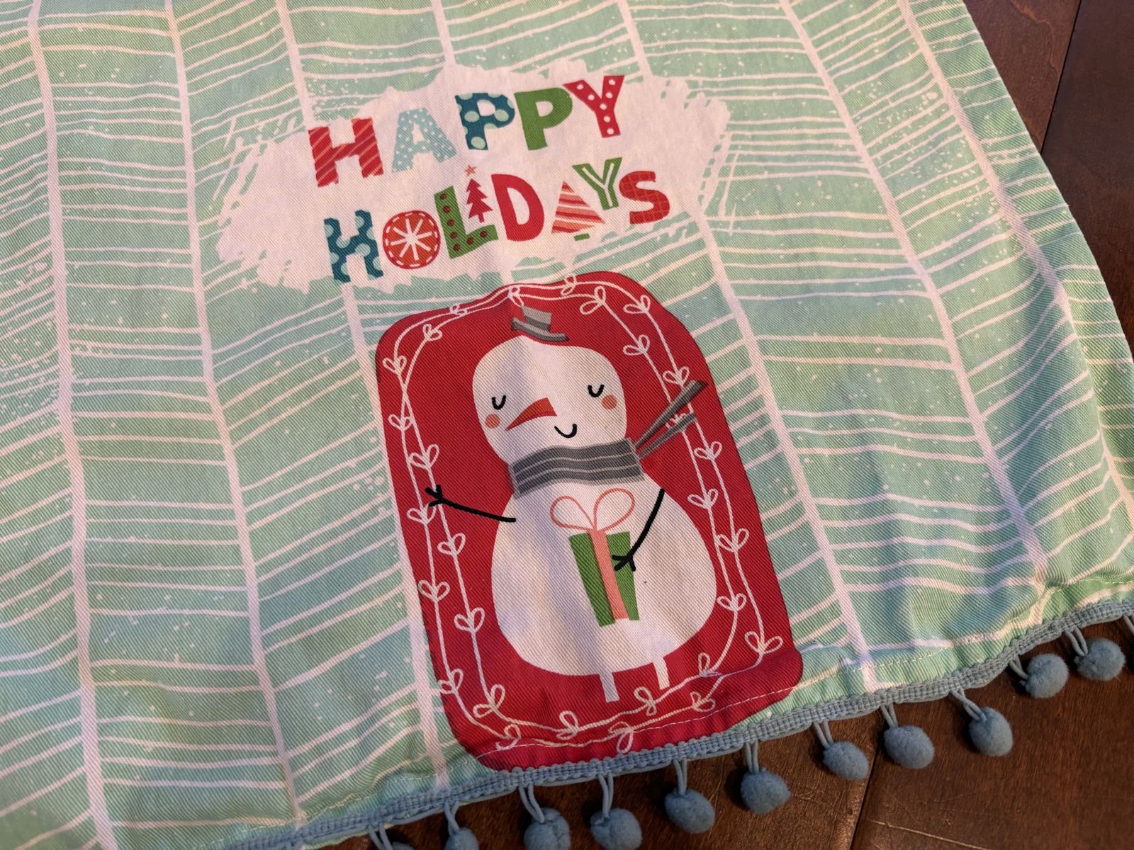 Never Used Snowman Holiday Dish Towel Tea Towel