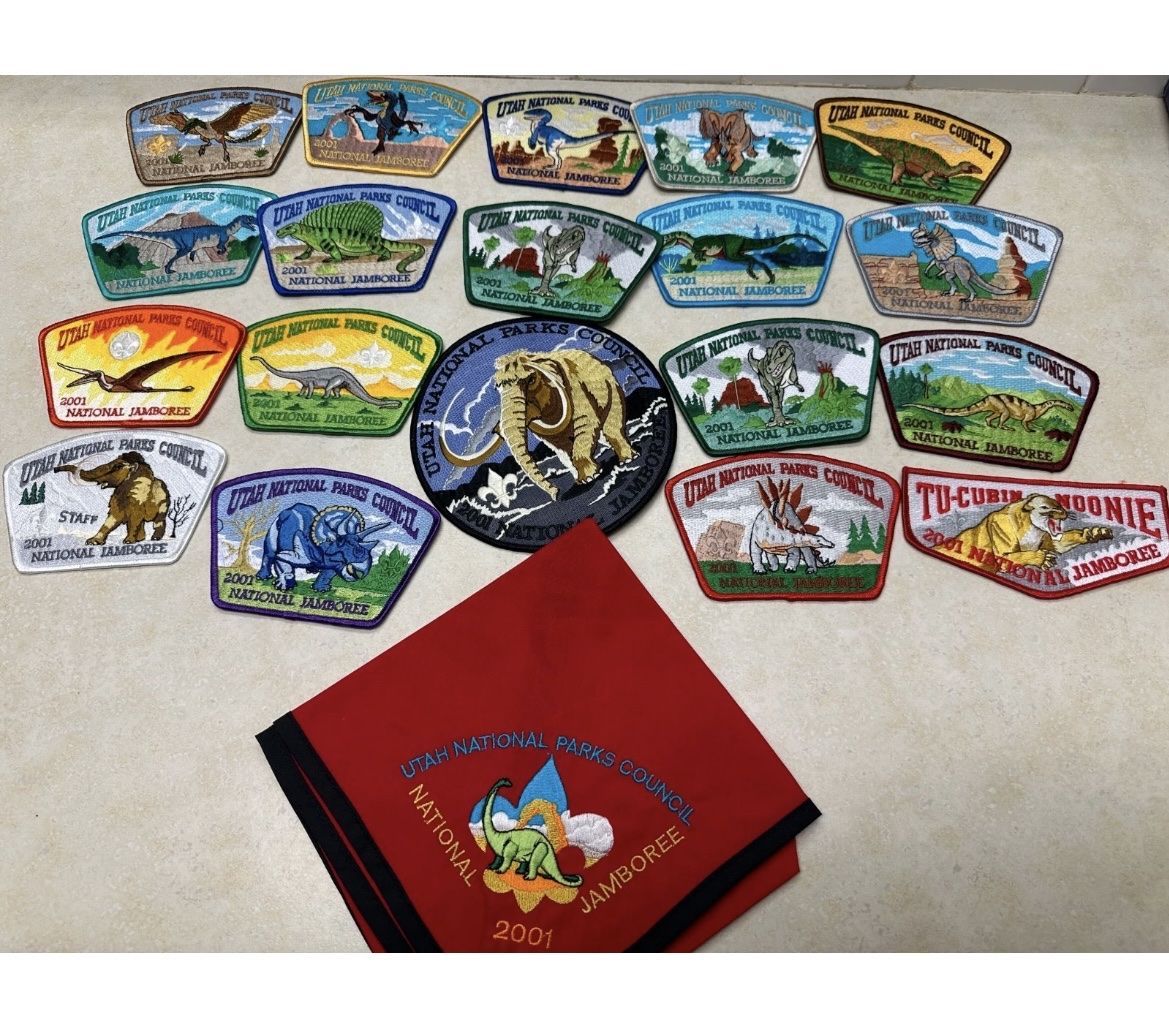 Utah National Parks Council 2001 National Jamboree Patches & Neckerchief
