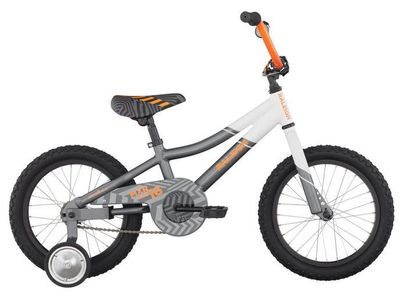 Raleigh MXR 16 Kids' Bike, Gray/Orange/White, 16-inch wheels,