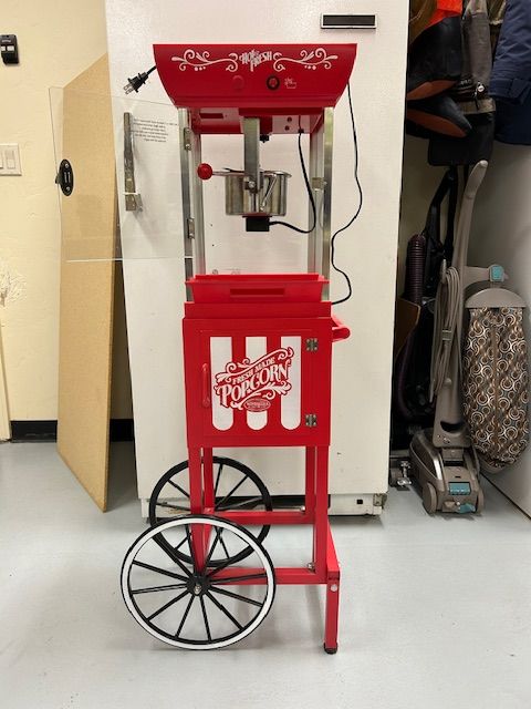 Popcorn Cart - Old Fashioned Movie Time Popcorn Cart