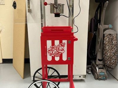 Popcorn Cart - Old Fashioned Movie Time Popcorn Cart