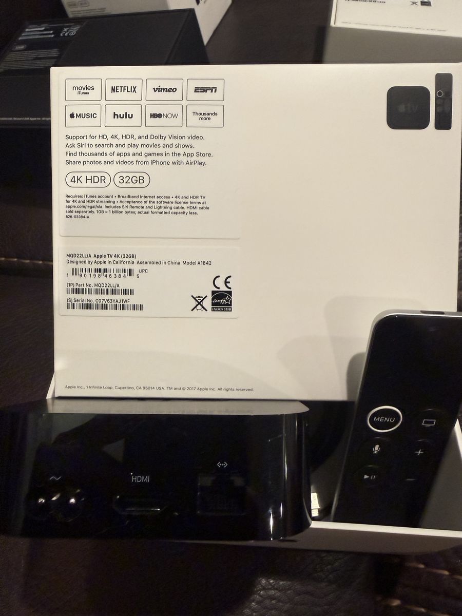 Apple Tv 4K Hdr 32Gb Model A1842